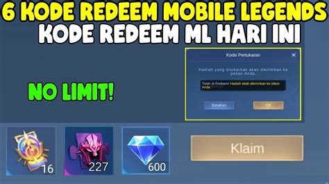 redeem code ml hari ini Redeem aman nyaman - beli diskon play referensi top up hebat image 1
