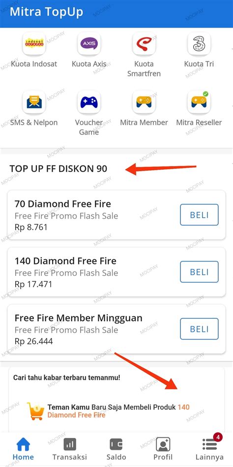 cara topup mobil legend pakai pulsa xl bagi pemain casual Tambahan saldo Unipin dan Paket Data Garena Aman dan terjamin image 3