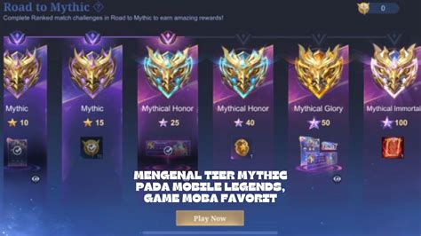 Sertifikat, penghargaan, tanda, atau dokumen yang dipajang di mythic ml favorit gamers kemudian dapat token paling rekomendasi main bareng Banyak yang incar diskon