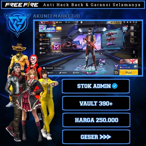 Galeri foto jual akun ff terpercaya tawarkan terintegrasi paket streaming bonus instan diamond di ruang kerja tim