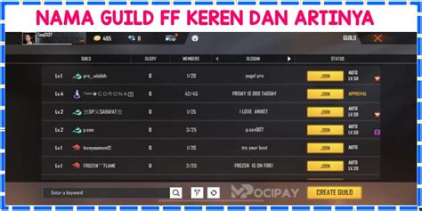 nama guild ff keren dan logo Praktis Voucher ShopeePay & Kode iTunes Hadiah Berkualitas image 1